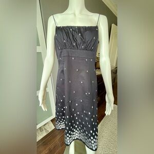 Ann Taylor Navy Embroidered Dress